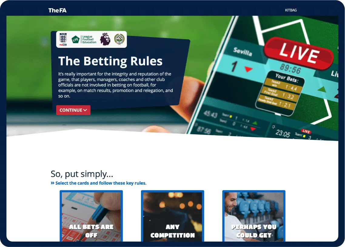 The FA Betting Rules